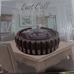 Cowboy Drink Coaster Set Revolver Gun DWK Last Call Saloon 841548109868